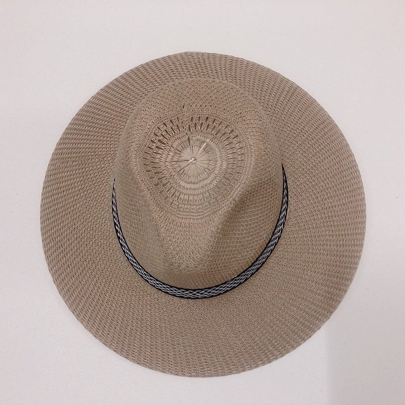 Farmer's Sommer Outdoor Sonnenschutz Atmungsaktiv Cool Herren Fischer Strohhut, Fischerhut mittleren Alters und älter_voghion.com