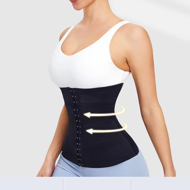 Talje Mave Shaper MISTHIN Latex Talje Trainer Dobbeltbælte Korset Til Damer Justerbar Korset Mave Reducerende Fas Bælte_voghion.com