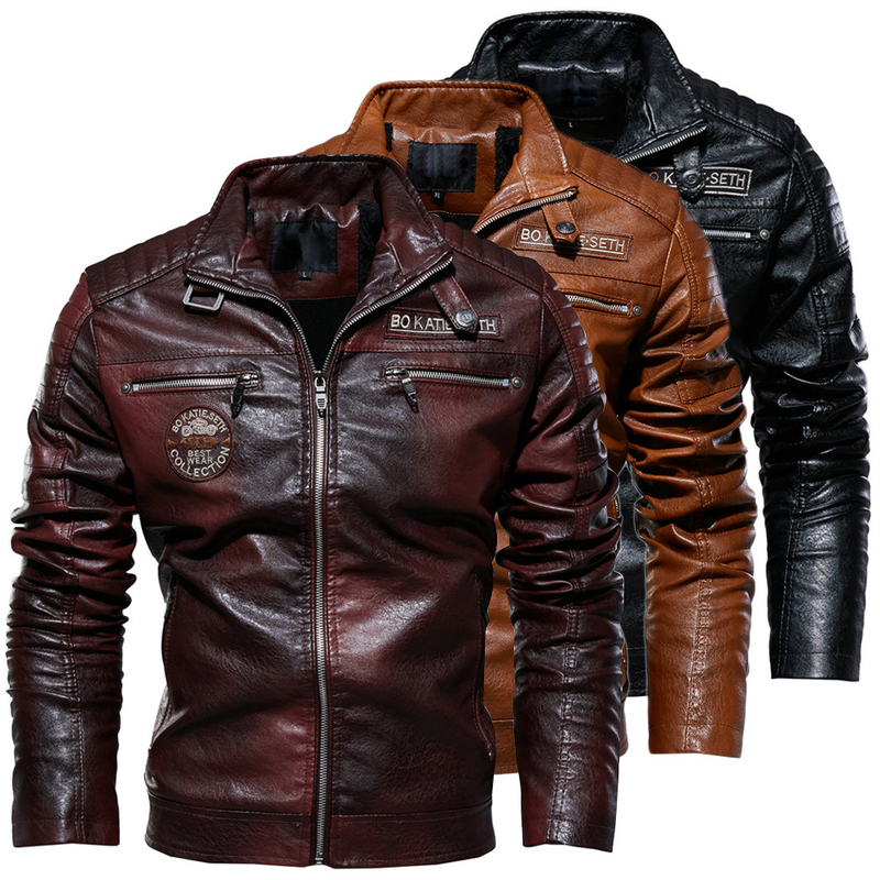 Herren 2024 neues PU-Motorrad mit Plüschleder-Herrenjacke_voghion.com