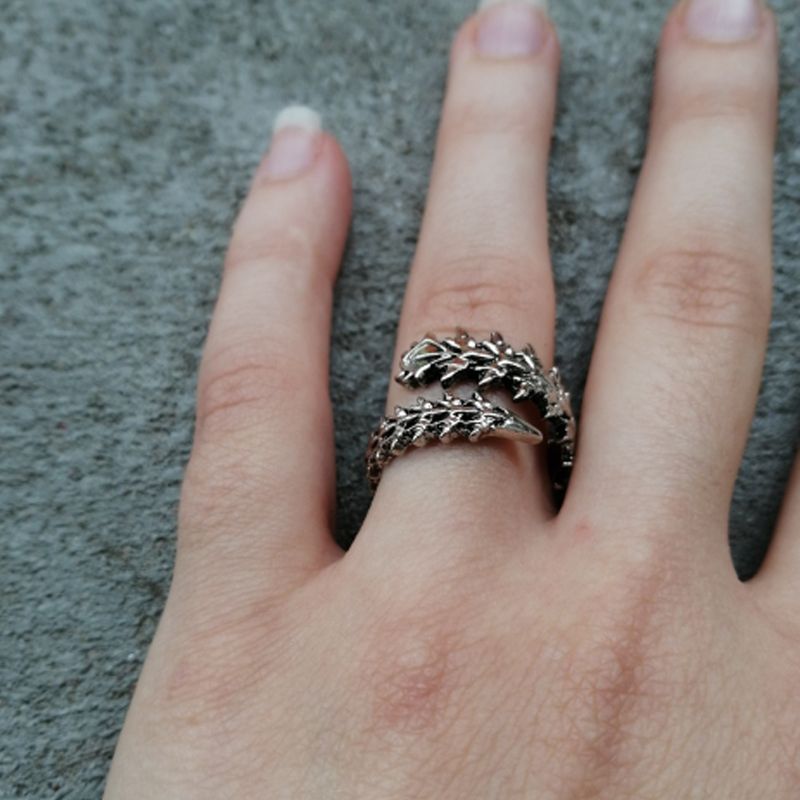 Retro Punk Paar Gothic geometrischer Wirbelsäulenring, Fünffinger, Hip-Hop, hyperbolischer, künstlicher Schmuck_voghion.com