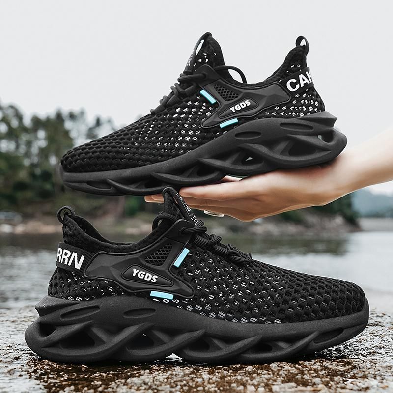 Summer Thin Lightweight Sandals Hollow Out Large Mesh Casual Running Sports Breathable Men's Shoes_voghion.com