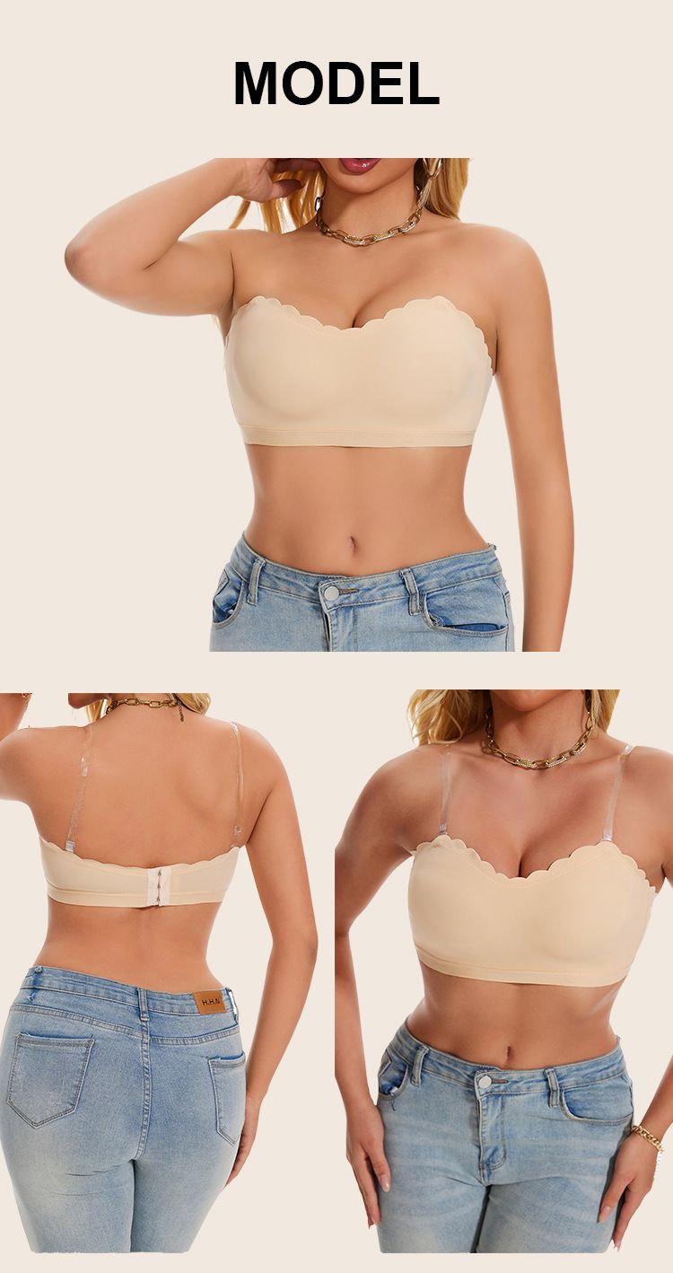 Sous-vêtements et vêtements de nuit Soutien-gorge sans bretelles antidérapant pour femme avec boucles dans le dos_voghion.com
