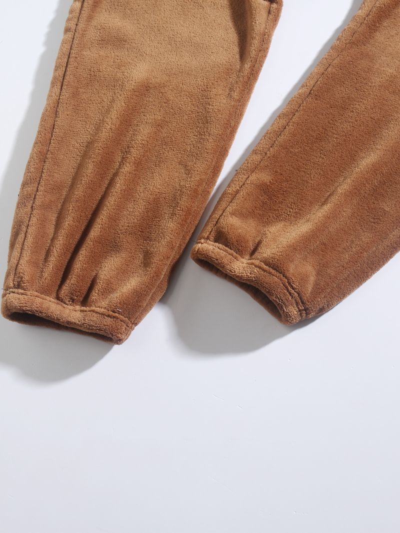 Conjunto de sudadera y jogger de polar extragrande para hombre: ropa de estar por casa acogedora para el invierno (tallas S-2XL, 260 g/m², manga raglán, gris, negro y camel)_voghion.com
