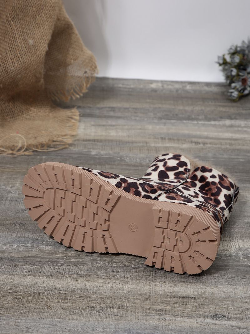 Women's High-Top Winter Snow Boots With Side Zipper & Faux Fur Lining, Warm Slip-Resistant Casual Boots For Cold Weather Short Boots_voghion.com