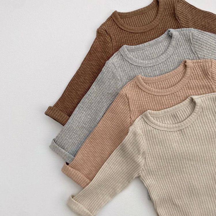 Calças de outono para bebê, roupas de casa para meninos, conjunto canelado para meninas, roupa íntima de fenda para bebê, base, roupas infantis_voghion.com