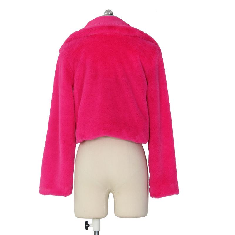 L'abbigliamento femminile desidera Dunhuang vendita calda autunno e inverno cardigan in pelliccia sintetica sciolto giacca corta cappotto soffice_voghion.com