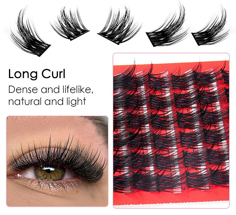 Sztuczne rzęsy Nowe sztuczne rzęsy Pojedyncze klastry Duża pojemność Codzienny makijaż Przeszczep rzęs_voghion.com