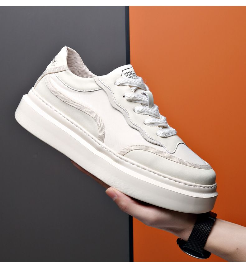 Ice Mesh Cloth Breathable Sneakers 2025 Spring And Summer New Cloth Men's Casual Lightweight Thick Bottom White Sole Men's Shoes Comfortable_voghion.com