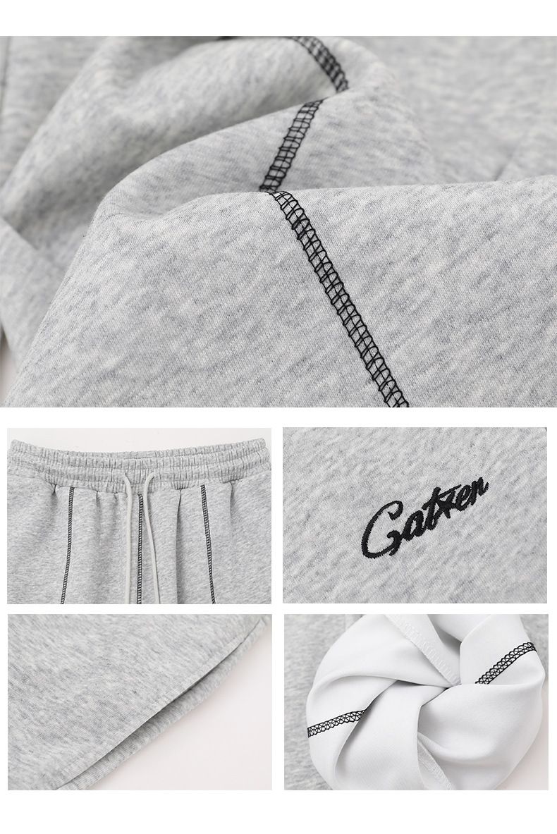 Street Hip-Hop Cargo Pants – Oversized rechte joggingbroek met contrasterende stiksels | Trekkoord in de taille en verlaagd kruis voor heren_voghion.com