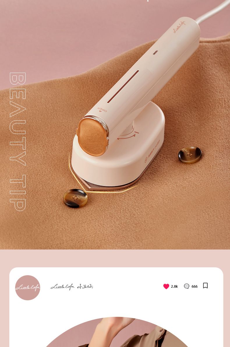 Littlecofa Handbügeleisen, klein, tragbar, Doppeldampf_voghion.com