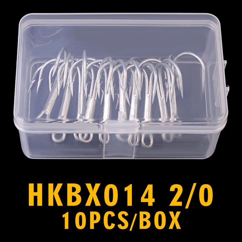 New High Carbon Steel Wide Belly Crank With Barbed Soft Worm Lure Single Hook 3 Specifications Mixed 10 Pieces Boxed_voghion.com