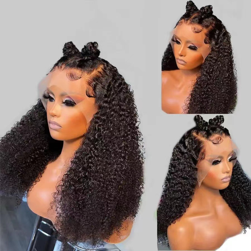 Perruques synthétiques en dentelle pour femmes, petites perruques bouclées, perruques frontales en dentelle, coiffures, perruques en cheveux synthétiques_voghion.com