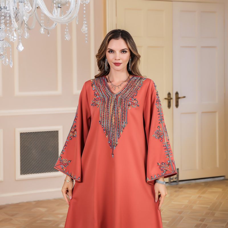 Women's Clothing Summer Elegant Rope Embroidery Robe Female Dress_voghion.com