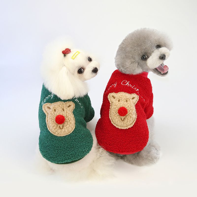 Autunno e Nuovo Cane 20 Natale Teddy Pet Inverno Vestiti Spessi in Velluto_voghion.com