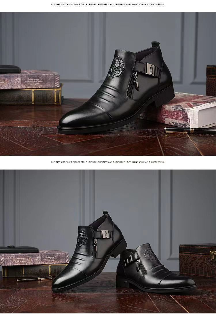 Modes vīriešu reljefi Martina zābaki ar divpusēju rāvējslēdzēju Eiropas un Amerikas Martina zābaki_voghion.com