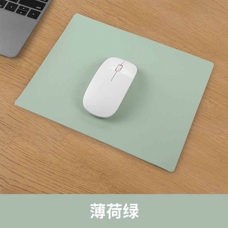 Tappetino da scrivania per mouse da gioco in pelle Syct, antiscivolo, semplice e piccolo._voghion.com