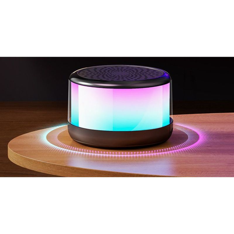 Πολύχρωμο γυάλινο ασύρματο ηχείο Bluetooth, τοποθέτηση μίνι φορητής κάρτας, εξωτερική φόρτιση, υπογούφερ, μικρή ένταση,_voghion.com