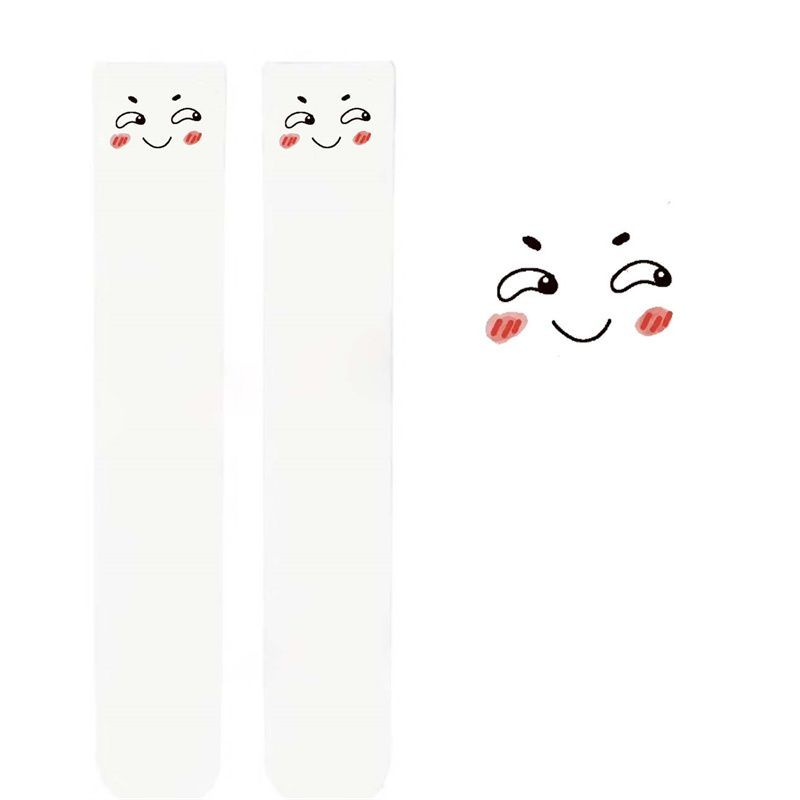 Schwarze Seide, süßer Mädchentext, schöne bedruckte Strümpfe, Overknee-JK-Langsocken, Subkultur, dünn, süß, hohe Röhre_voghion.com