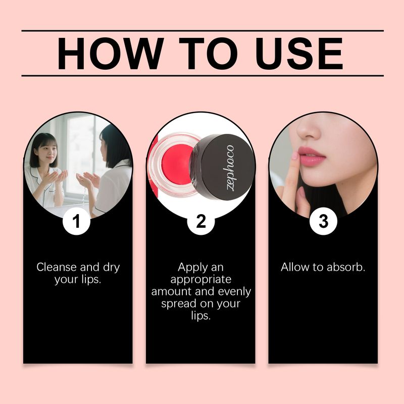 Zephoco Rose Red Feuchtigkeitsspendender, pflegender Lippenbalsam für die Haut, sanft und weich_voghion.com