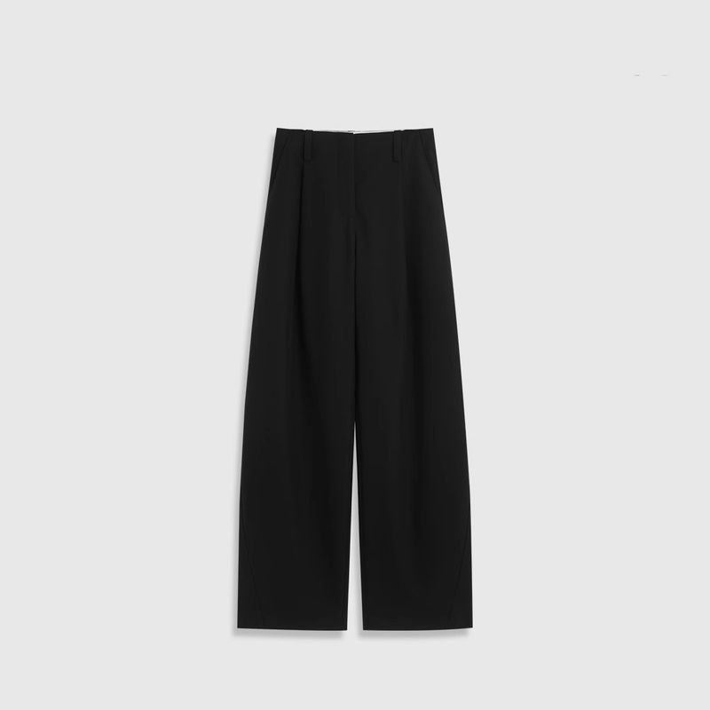 Elegant High-Waisted Wool Wide-Leg Pants - Premium Fine-Spun Fabric, Slimming & Versatile For Office & Casual Wear_voghion.com