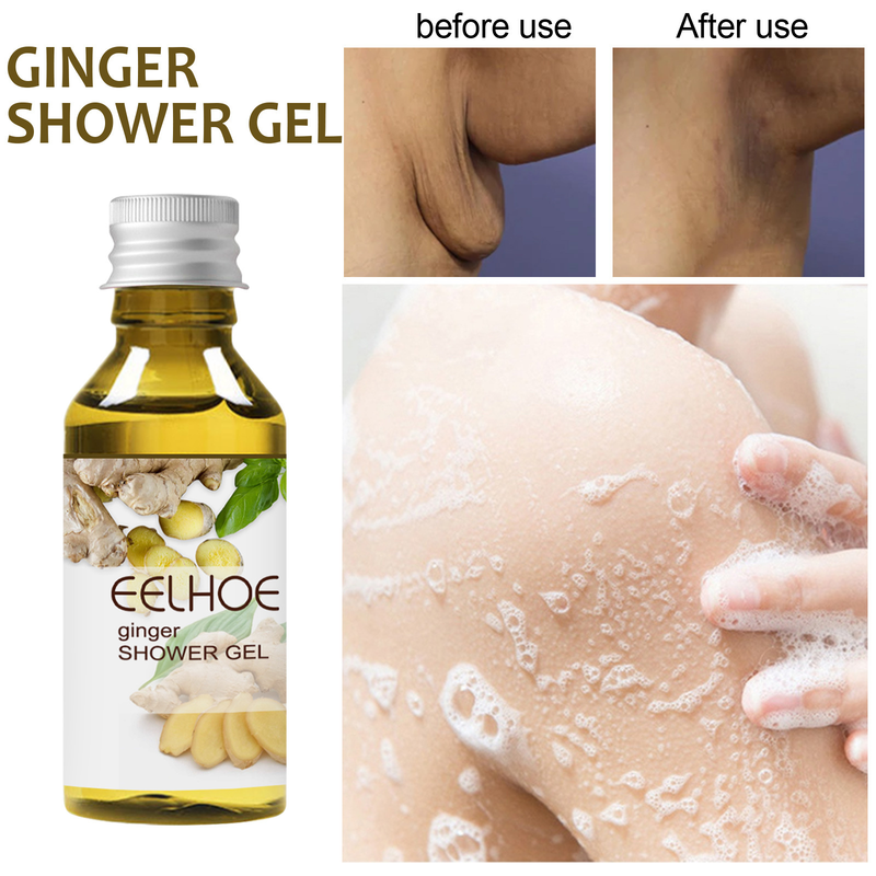 Gel doccia linfatico a base di erbe Idratante Pelle Alleviare il dolore linfatico dell'ascella Olio di zenzero per collo Ascella Anti gonfiore 50ml_voghion.com