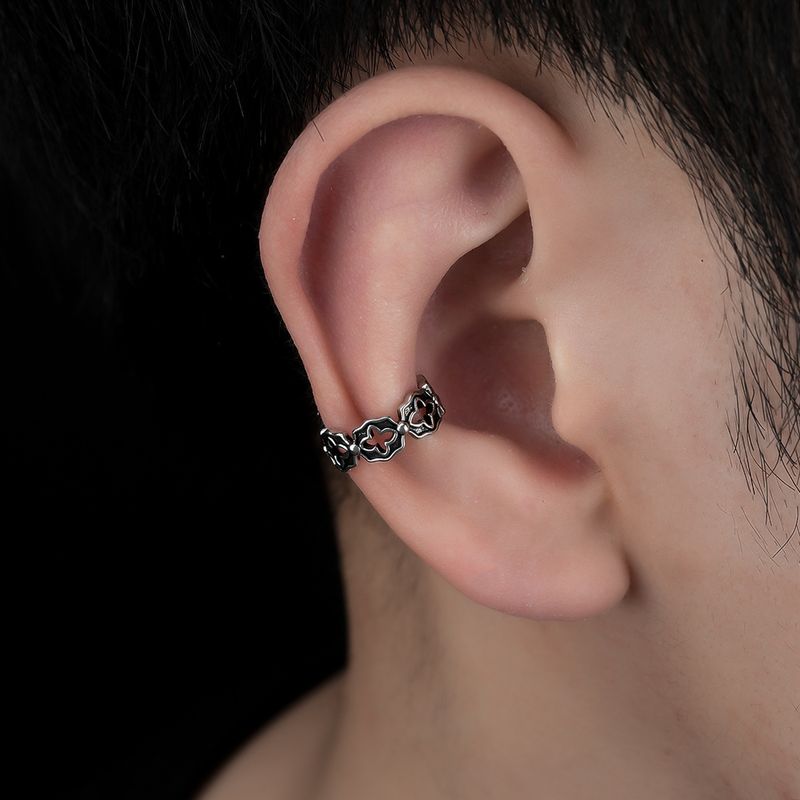 Orecchini a clip a forma di croce cava per uomo, eleganti e alla moda, orecchini a clip per donna senza piercing, orecchini di alta qualità_voghion.com