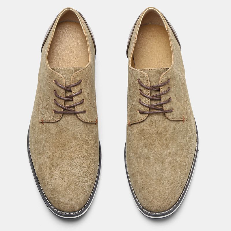 Herrenschuhe Große Herren Freizeitschuhe Modische leichte Herrenschuhe Farblich passende atmungsaktive Herren Lederschuhe_voghion.com
