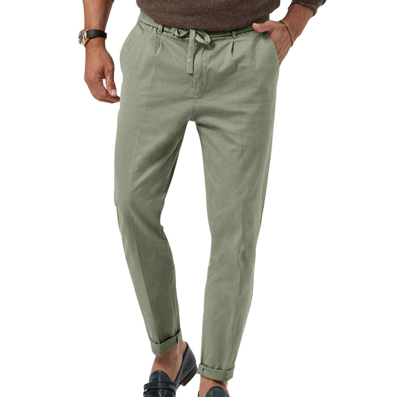 2023 Plus Size Men Trendy Business Casual Long Spring Autumn New Straight Solid Color Dress Pants Men's Clothing_voghion.com
