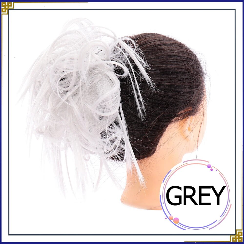 Allaosify Synthetic Hair Buns Chignon Straight Black Pink Red Blonde Scrunchie With Elastic Band Ponytail Extensions For_voghion.com