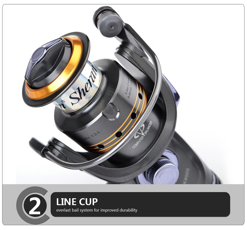 FISHKING Spinning Lure Full Metal Line Cup Crank Arm Canna da lancio lunga Mulinello da pesca in mare_voghion.com