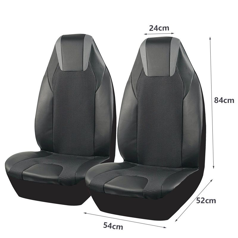 Nueva funda para asiento de coche de tela jacquard negra y gris PVC con capucha y personalidad tridimensional_voghion.com