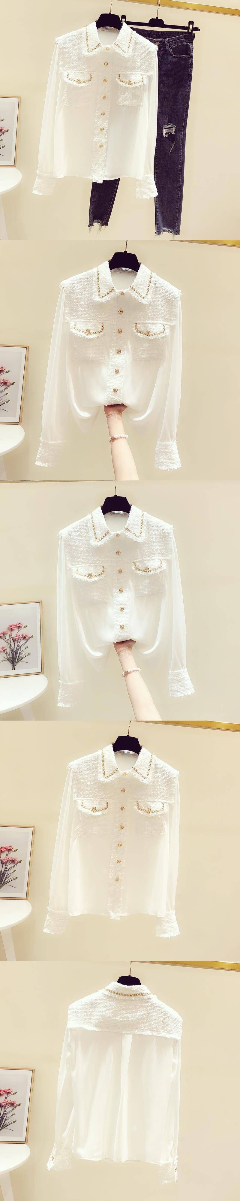 Damenbekleidung passend zu französischen Oberteilen, modische Hemden für Damen, neue Designs für Frühling und Herbst, Nischenoberteile_voghion.com