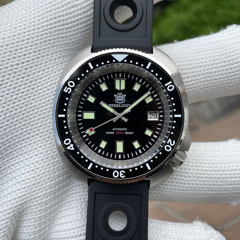 Nova chegada steeldive sd1974l relógio de mergulho mecânico safira cristal nh35 movt suíço luminoso 200m à prova dwaterproof água moda_voghion.com