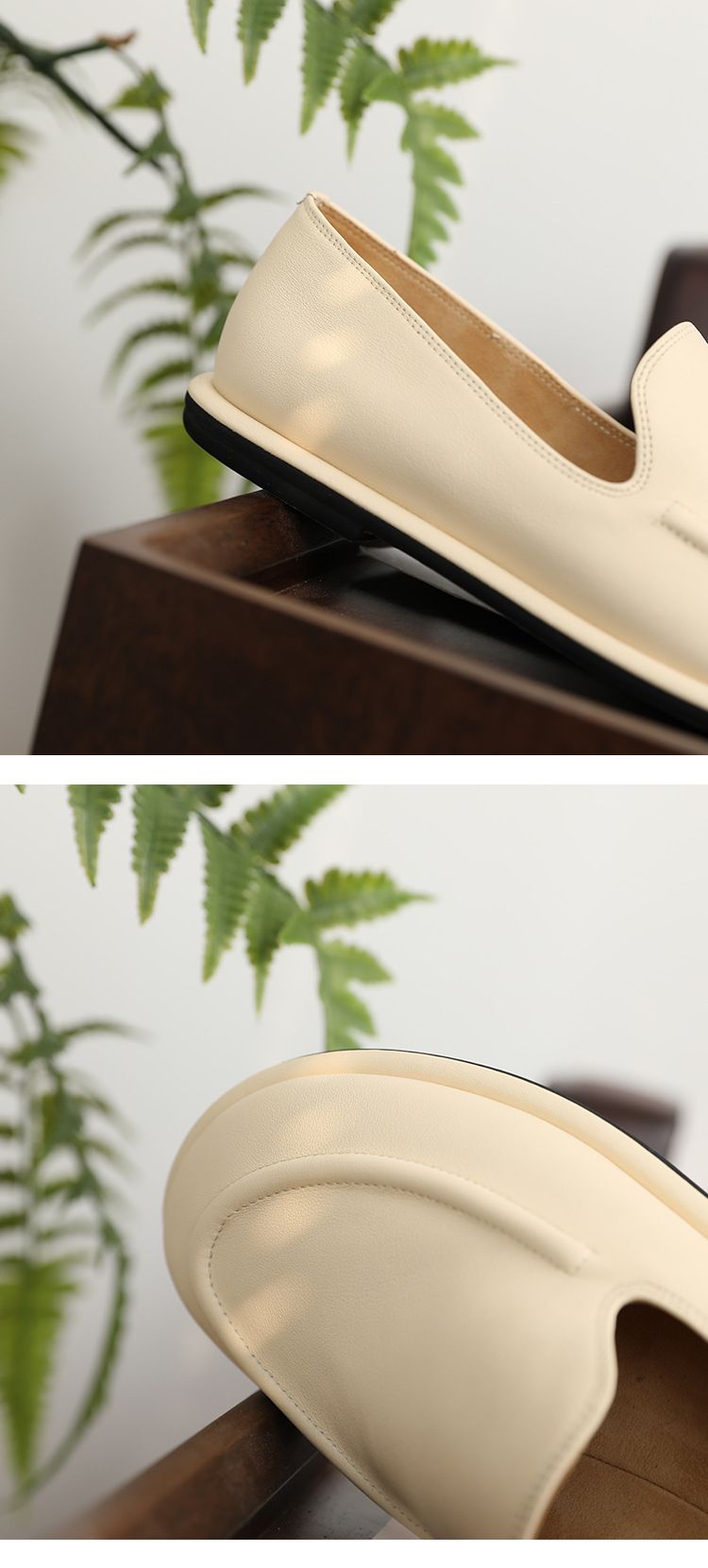 Neue Sommerwolke runder Kopf Tasche Fuß ein Slip-on weiche wachsartige Slipper_voghion.com
