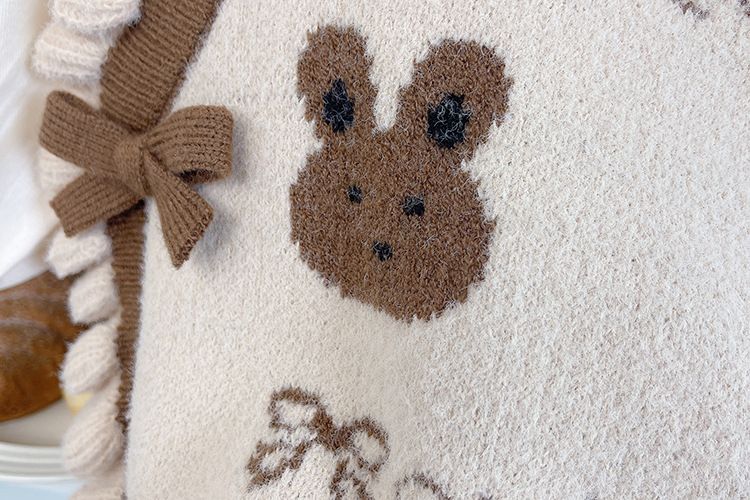 Mädchenpullover, Strickpullover, stylische Babyweste, Cartoon-Outfit für Frühling und Herbst_voghion.com