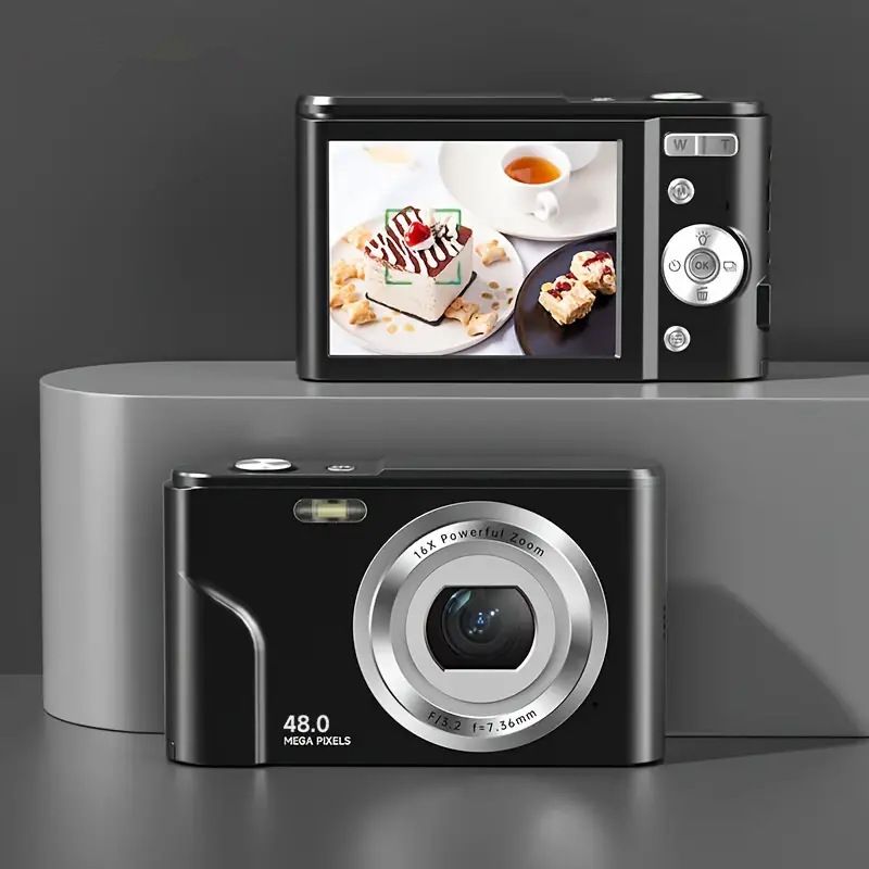 Tragbare digitale Kamera mit hoher Auflösung und 1080P und 48 MP für Studenten zum Aufnehmen von Fotos, Aufzeichnen und AF-Fokussieren_voghion.com