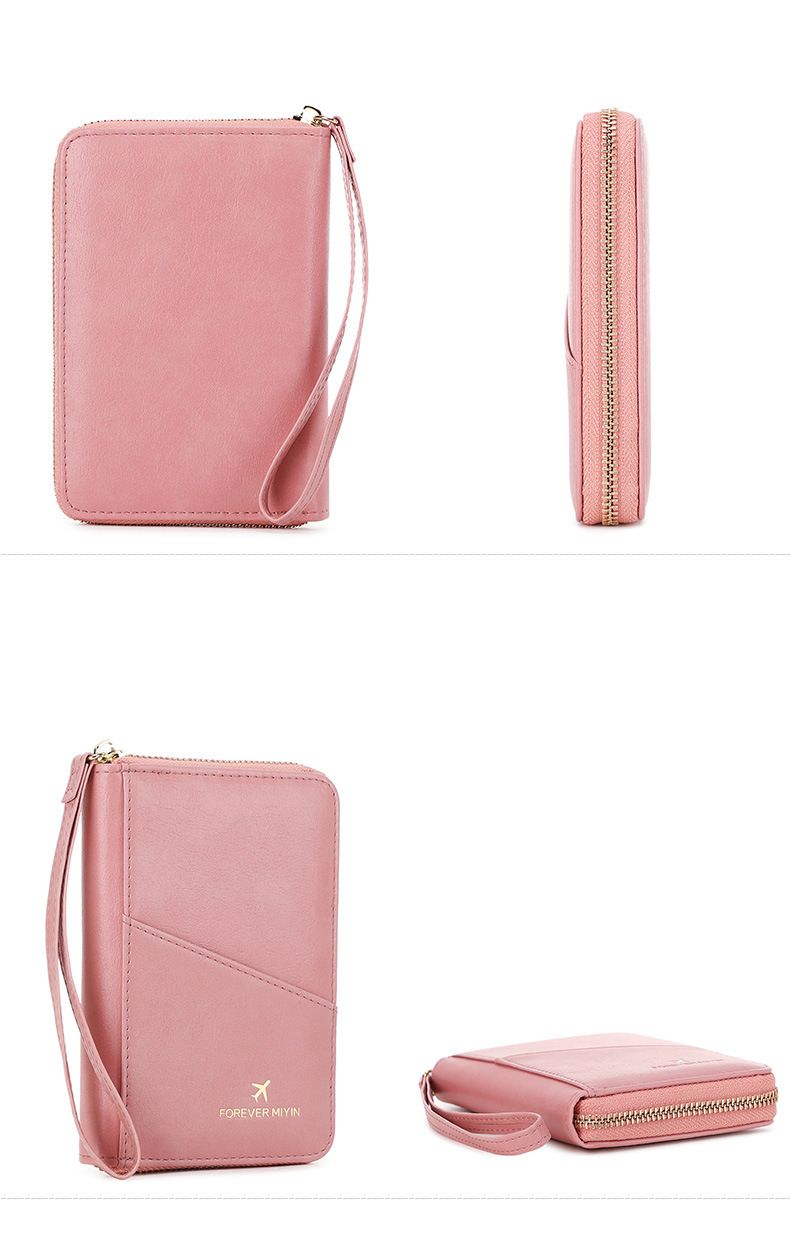 Women's Wallet & Men's Wallet Rfid Antimagnetic Passport Bag Zipper Short Passport Holder Multifunctional Travel Storage Certificate Bag_voghion.com