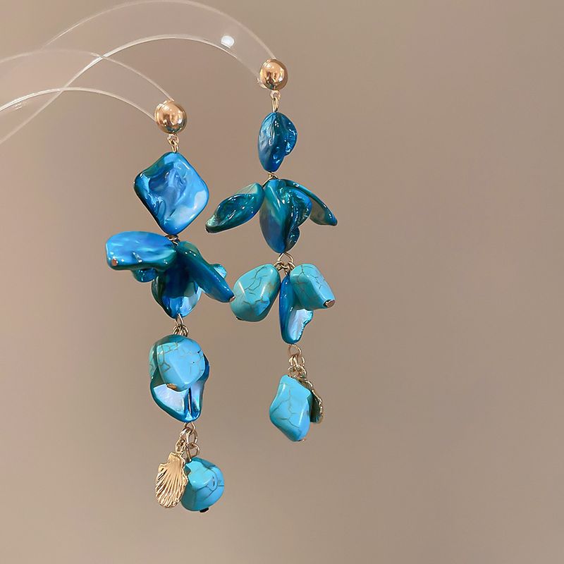 Unregelmäßige Muschel, Seestern, Perlenkette, Armband, Ring, Strandurlaubsstil, Schlüsselbeinkette, leichter Luxus,_voghion.com