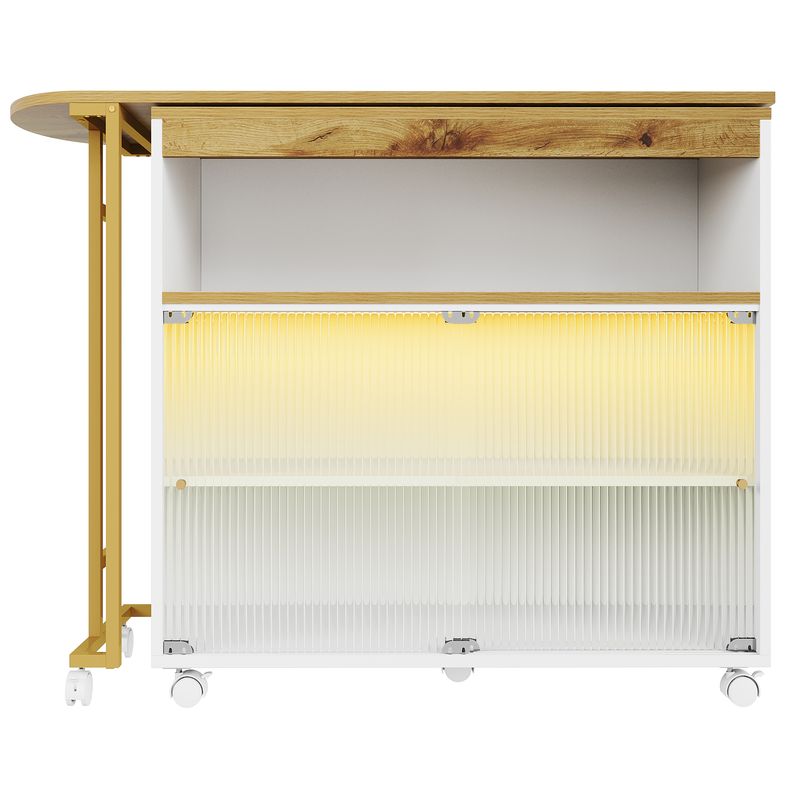 Lampada da tavolo esterna con LED 138-204x105cm, Bianco_voghion.com