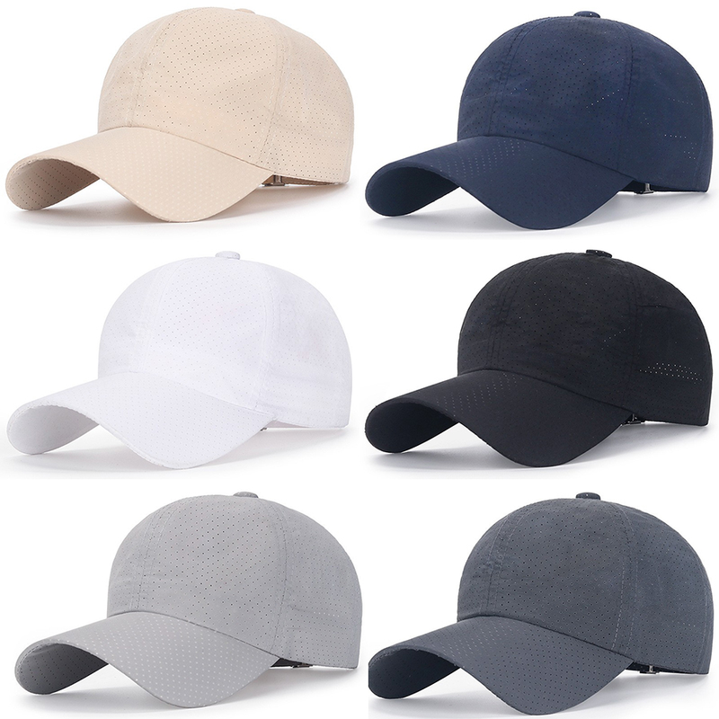 Berretto ad asciugatura rapida per uomo e donna, berretto estivo sottile e traspirante con protezione solare, berretto da baseball per sport all'aria aperta_voghion.com