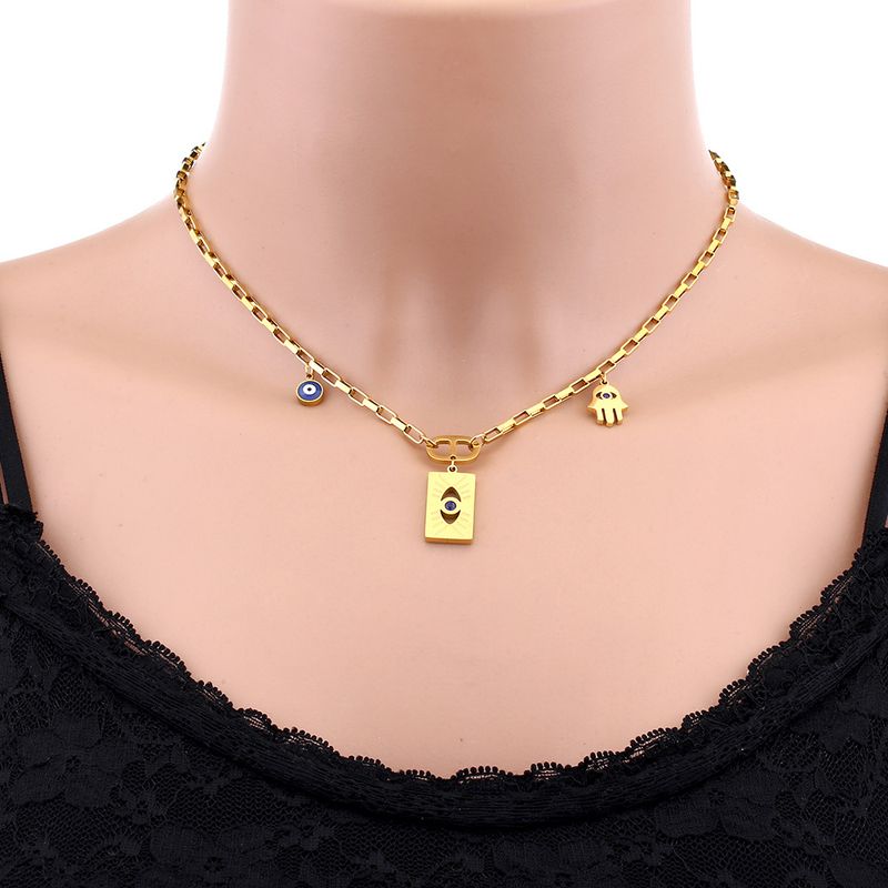 Karsti pārdošanā esoša modes augstas klases Sense titāna tērauda kaklarota sieviešu vasaras universāla eleganta, viegla, grezna nišas apkakles kaklarota ķēdīte_voghion.com