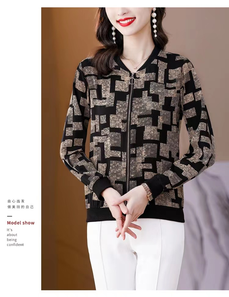 2023 mode Sommer Druck Lose Bomber Jacke Frauen Mäntel Langarm Dünne Jacken Büro Rot Dame Tops Weibliche Kleidung_voghion.com