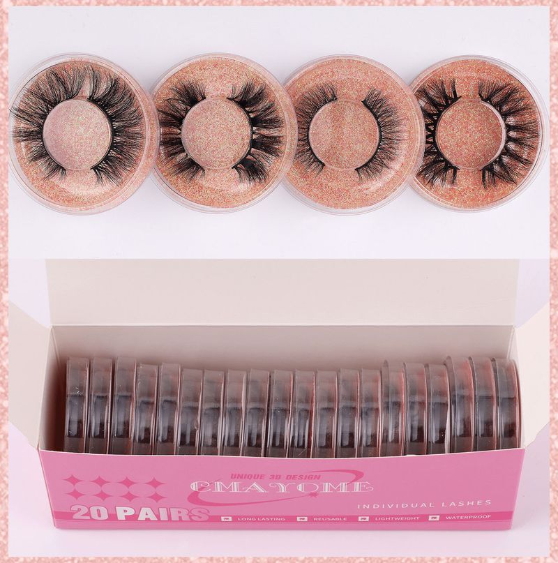 False Eyelashes Whole Pair Of 20 Boxes Mixed Natural Thick Curled False Eyelashes All Match Eyelashes_voghion.com