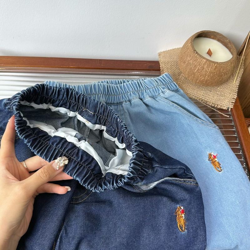 Otroška oblačila Otroške kavbojke Jesen in zima 2024 Novo v prodaji za fante in deklice, proste ohlapne kavbojke, otroške široke hlače_voghion.com