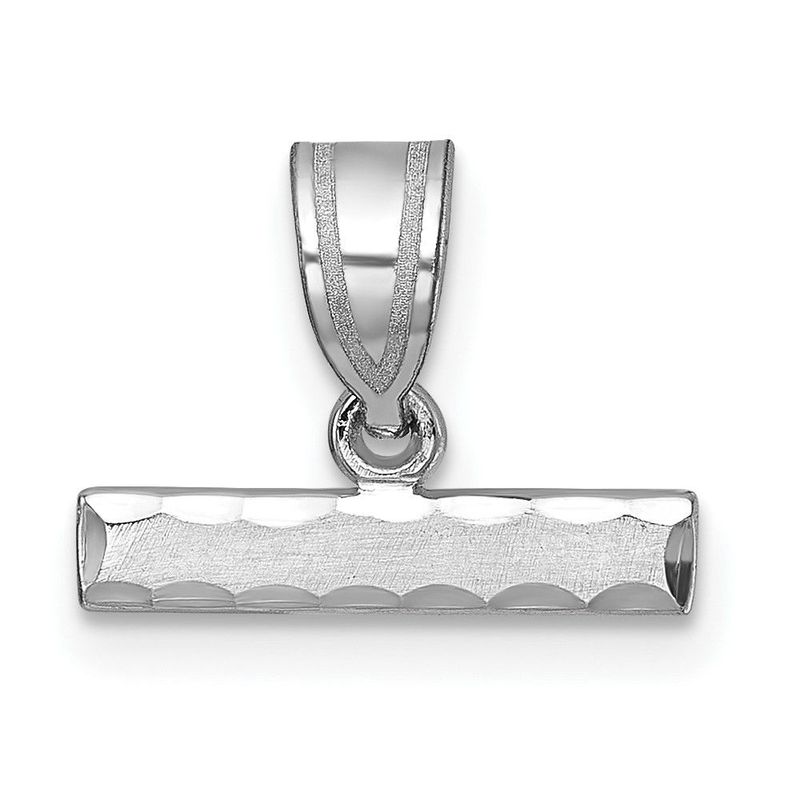 14kw Large Brushed Diamond Cut Number Top Charm_voghion.com
