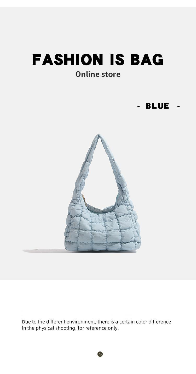 CHARHP&KEJNT Leichte, gefaltete Cloud für Damen, große Kapazität, Daunen-Umhängetasche mit einer Schulter_voghion.com