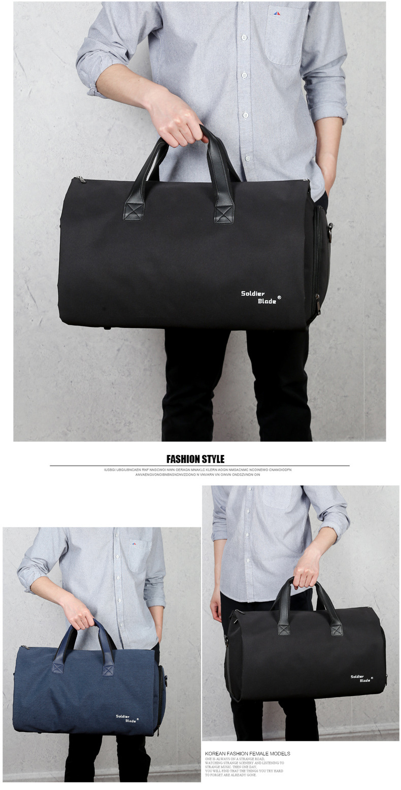 Borsa da viaggio multifunzionale per uomo, portatile, impermeabile, con separazione asciutta e bagnata, borsa a tracolla con una spalla_voghion.com