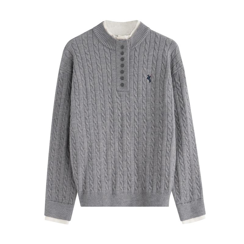 Eon Modish 25 Autumn New American Style Simple Versatile Two-Piece Knitted Sweater_voghion.com