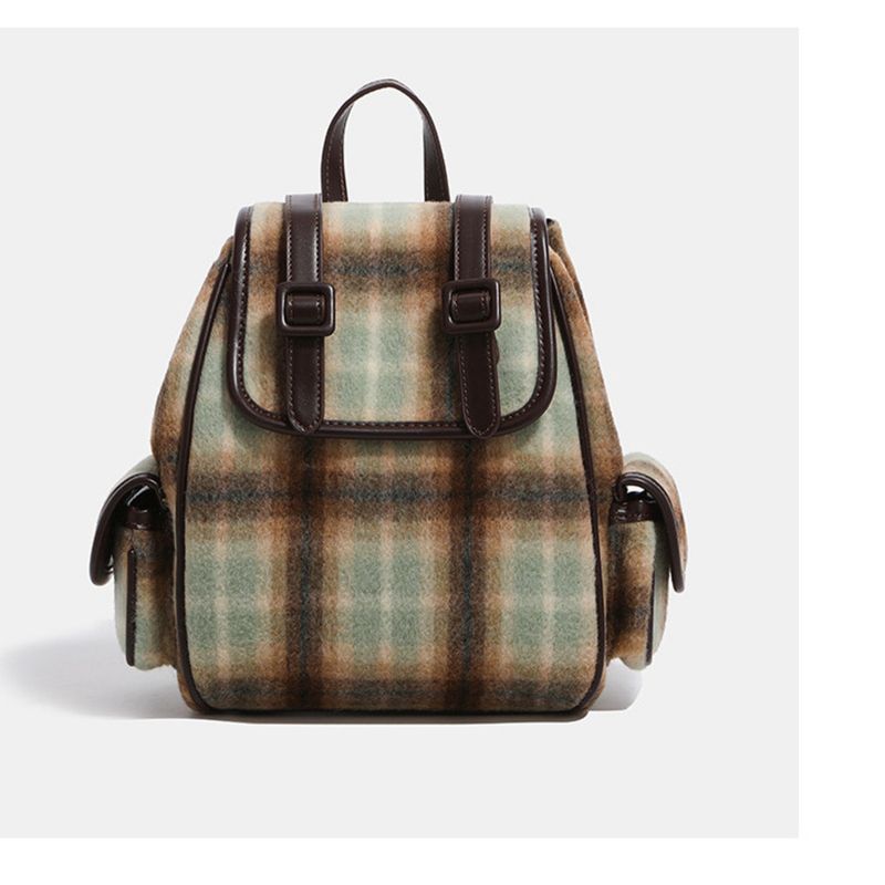 Millard Style Women's 2025 Autumn And Winter New Niche Color Block Plaid Bag_voghion.com