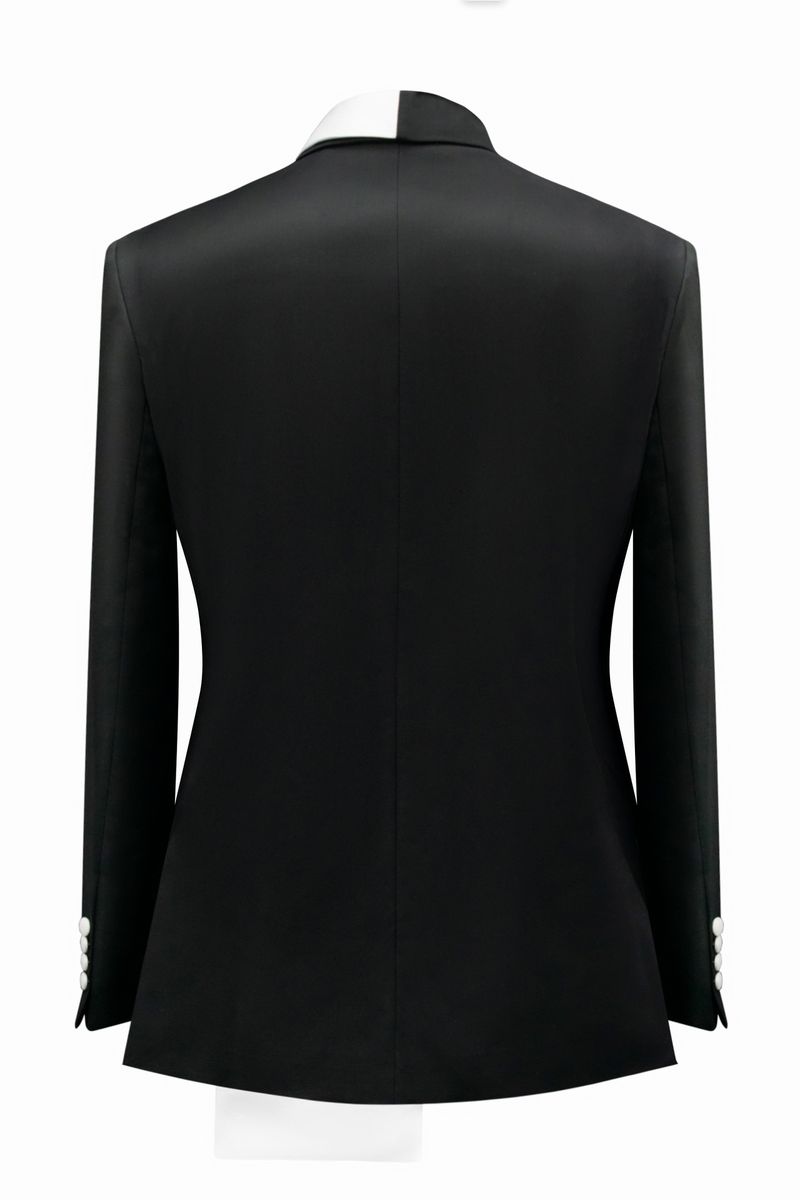 2025 Spring New Men's Set Groom Groomsman Wedding British Slim Fit Color Block Two-Piece Suit_voghion.com